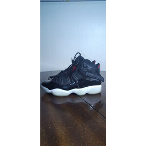 Air Jordan 6 Rings Black Gym Red High Top Patent Leather 322992-064 Sneakers